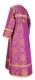 Clergy sticharion - Vilno rayon brocade S3 (violet-gold), back, Standard design