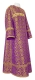 Clergy sticharion - Old-Greek rayon brocade S3 (violet-gold), Standard design