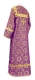 Clergy sticharion - Vologda Posad rayon brocade S3 (violet-gold) (back), Standard design