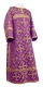 Clergy sticharion - Soloun rayon brocade S3 (violet-gold), Standard design