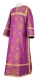 Clergy sticharion - Vilno rayon brocade S3 (violet-gold), Standard design