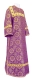Clergy sticharion - Vologda Posad rayon brocade S3 (violet-gold), Standard design