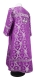 Clergy sticharion - Korona rayon brocade S3 (violet-silver) (back), Standard cross design