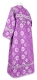 Clergy sticharion - Myra Lycea rayon brocade S3 (violet-silver) back, Standard design