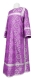 Clergy sticharion - Vologda Posad rayon brocade S3 (violet-silver), Economy design