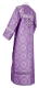 Clergy sticharion - Vasilia rayon brocade S3 (violet-silver) back, Standard design