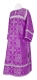 Clergy sticharion - Iveron rayon brocade S3 (violet-silver), Standard design