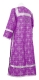 Clergy stikharion - Custodian rayon brocade S3 (violet-silver) back, Economy design