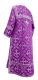 Clergy sticharion - Soloun rayon brocade S3 (violet-silver), back, Standard design