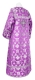 Clergy sticharion - Loza rayon brocade S3 (violet-silver) back, Standard design