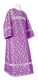 Clergy sticharion - Solovki rayon brocade S3 (violet-silver), Standard design