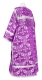 Clergy sticharion - Koursk rayon brocade S3 (violet-silver) back, Standard design