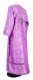 Clergy sticharion - Shouya rayon brocade S3 (violet-silver) (back), Standard design