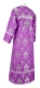 Clergy sticharion - Vine Switch rayon brocade S3 (violet-silver) back, Standard design