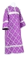 Clergy sticharion - Ostrozh rayon brocade S3 (violet-silver), Economy design