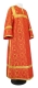 Clergy sticharion - Vasilia rayon brocade S3 (red-gold), Standard design