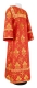 Clergy sticharion - Vine Switch rayon brocade S3 (red-gold), Standard design