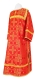 Clergy sticharion - Iveron rayon brocade S3 (red-gold), Standard design