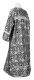 Clergy sticharion - Theophaniya rayon brocade S3 (black-silver) (back), Standard design