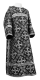 Clergy sticharion - Soloun rayon brocade S3 (black-silver), Standard design