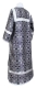 Clergy sticharion - Nicea rayon brocade S3 (black-silver) back, Economy design