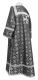 Clergy sticharion - Lavra rayon brocade S3 (black-silver) back, Premium design