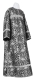 Clergy sticharion - Theophaniya rayon brocade S3 (black-silver), Standard design