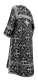 Clergy sticharion - Soloun rayon brocade S3 (black-silver), back, Standard design