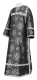 Clergy sticharion - Old-Greek rayon brocade S3 (black-silver), Standard design
