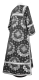 Clergy sticharion - Nativity Star rayon brocade S3 (black-silver) back, Premium design
