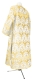 Clergy sticharion - Vinograd rayon brocade S3 (white-gold) back, Standard design