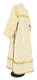 Clergy sticharion - Vasilia rayon brocade S3 (white-gold) back, Standard design