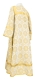 Clergy sticharion - Vologda Posad rayon brocade S3 (white-gold) back, Economy design