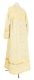 Clergy sticharion - Zlatoust rayon brocade S3 (white-gold) back, Economy design