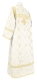 Clergy sticharion - Myra Lycea rayon brocade S3 (white-gold) back, Standard design