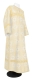 Clergy sticharion - Shouya rayon brocade S3 (white-gold), Standard design