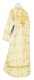 Clergy sticharion - Lavra rayon brocade S3 (white-gold) back, Premium design