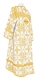 Clergy sticharion - Iveron rayon brocade S3 (white-gold) back, Standard design