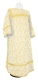 Clergy sticharion - Alpha&Omega rayon brocade S3 (white-gold), Standard design