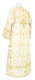 Clergy sticharion - Loza rayon brocade S3 (white-gold) back, Standard design