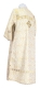 Clergy sticharion - Paschal Egg rayon brocade S3 (white-gold) back, Standard design