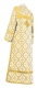 Clergy sticharion - Nicholaev rayon brocade S3 (white-gold) back, Standard design