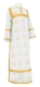 Clergy sticharion - Abakan rayon brocade S3 (white-gold), Economy design