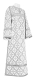 Clergy sticharion - Nicholaev rayon brocade S3 (white-silver), Premium design