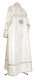 Clergy sticharion - Ancient Byzantine rayon brocade S3 (white-silver) (back), Standard design