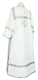 Clergy sticharion - Loza rayon brocade S3 (white-silver) (back), Economy design