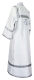 Clergy sticharion - Solovki rayon brocade S3 (white-silver) back, Standard design