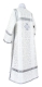 Clergy sticharion - Cappadocia rayon brocade S3 (white-silver) back, Economy design