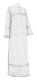 Clergy sticharion - Abakan rayon brocade S3 (white-silver), Economy design