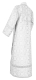 Clergy sticharion - Vasilia rayon brocade S3 (white-silver) back, Standard design